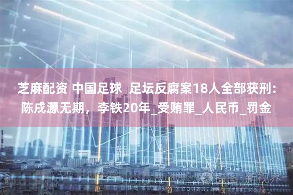 芝麻配资 中国足球  足坛反腐案18人全部获刑：陈戌源无期，李铁20年_受贿罪_人民币_罚金
