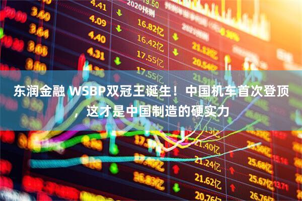 东润金融 WSBP双冠王诞生!中国机车首次登顶,这才是中国制造的硬实力